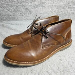 Franco Fortini All Leather Chukka Boots Lace Up Ankle Boots Mens 11 Excellent
